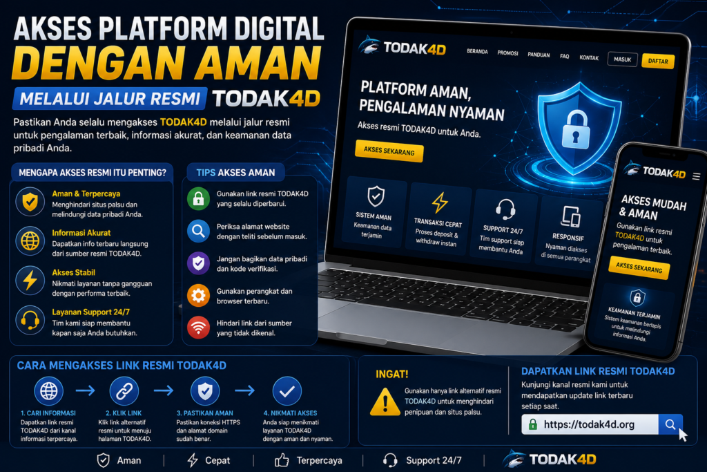 Akses Platform Digital Aman Panduan Menggunakan TODAK4D