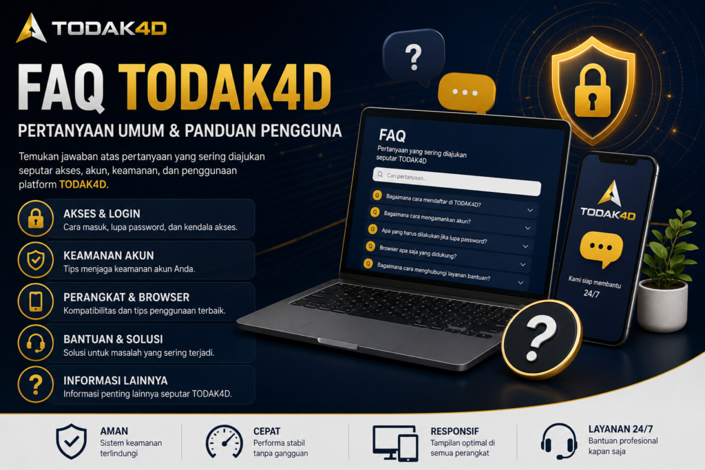 FAQ TODAK4D pertanyaan umum dan panduan pengguna